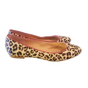 Shoes of Prey fur Ballerina flat size 7 Leopard print